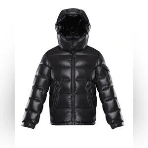 Authentic Boys Moncler 'New_Maya_Giubboto' Black Hooded Down Puffer Coat 8 Anni
